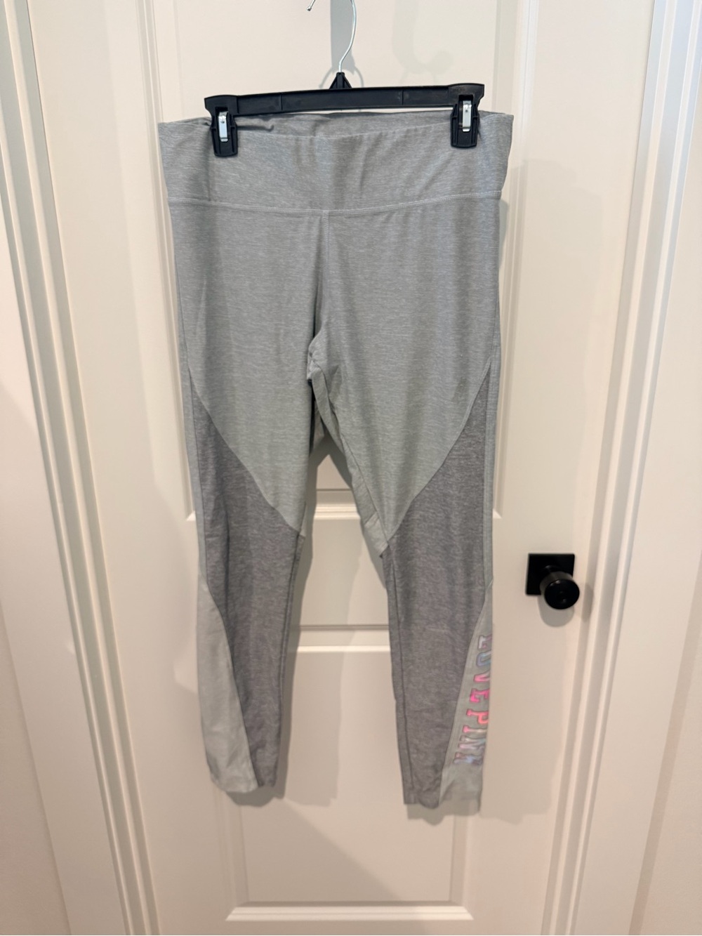 Women’s Grey Athletic Leggings with Logo Detail